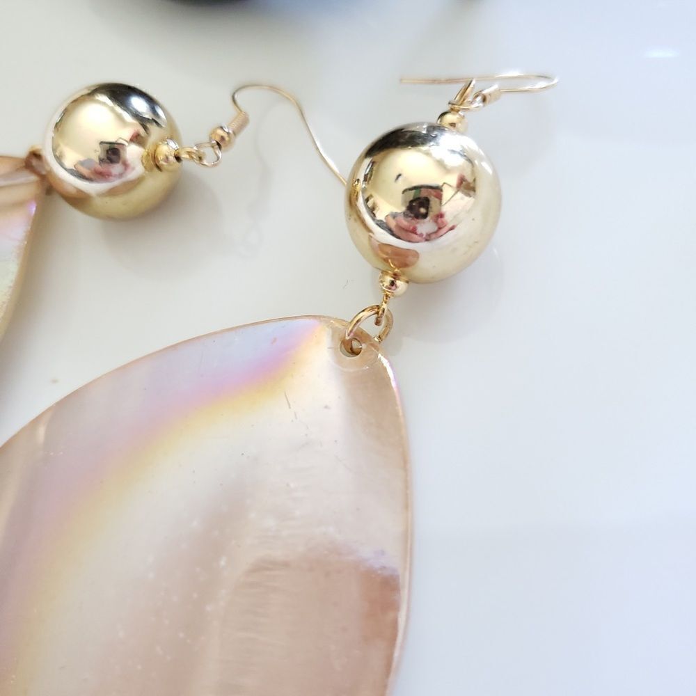 Anthro Shell Drop Earrings - Picture 8 of 14
